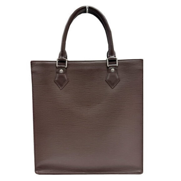 Louis Vuitton Epi Sac Plat Bag Handbag Vertical Leather Mocha Brown - Picture 2 of 10